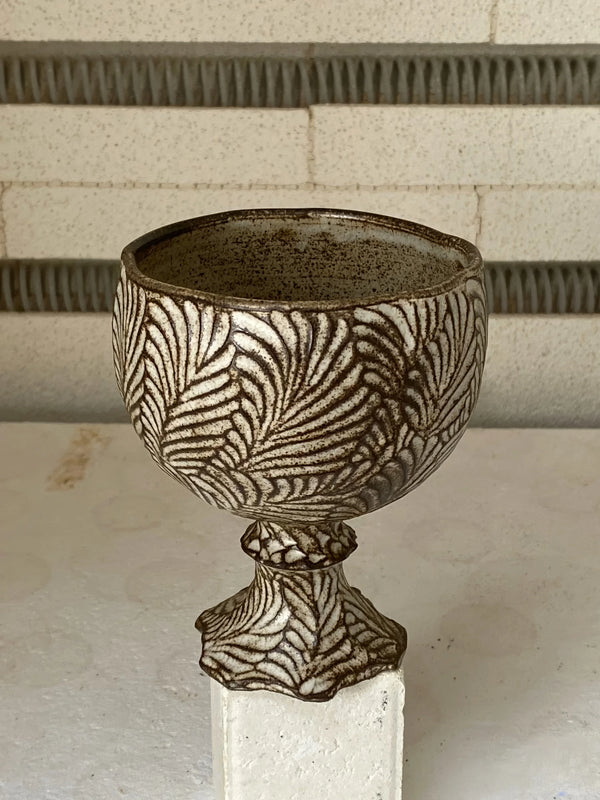 Nanyi Hand-Carved Stemmed Goblet