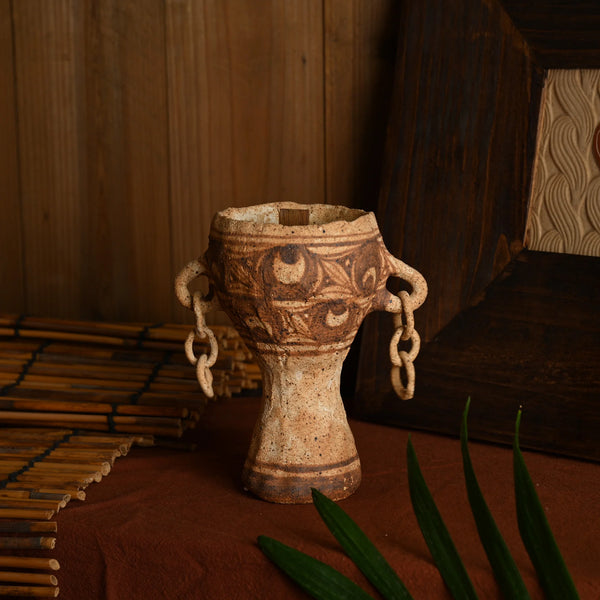 Ancient Fruit Hand-Painted Chain-Handle Chalice