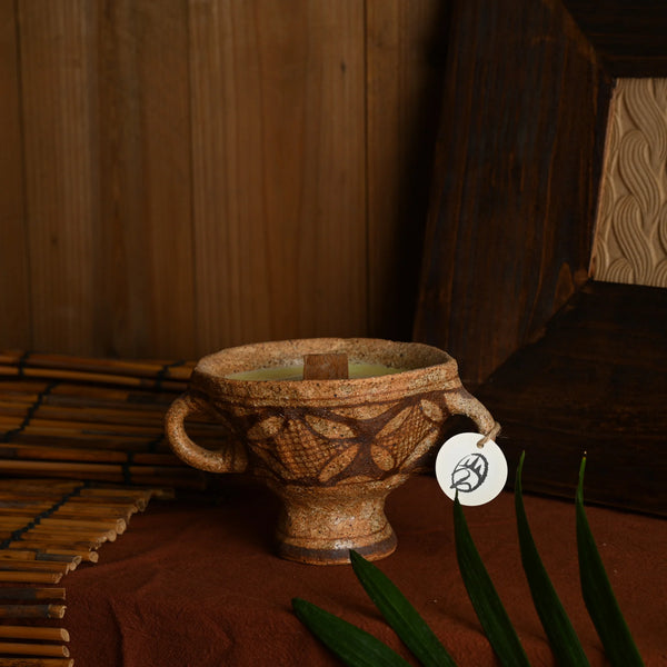 Ancient Fruit Scented Candle Vessel — Low Twin-Handled