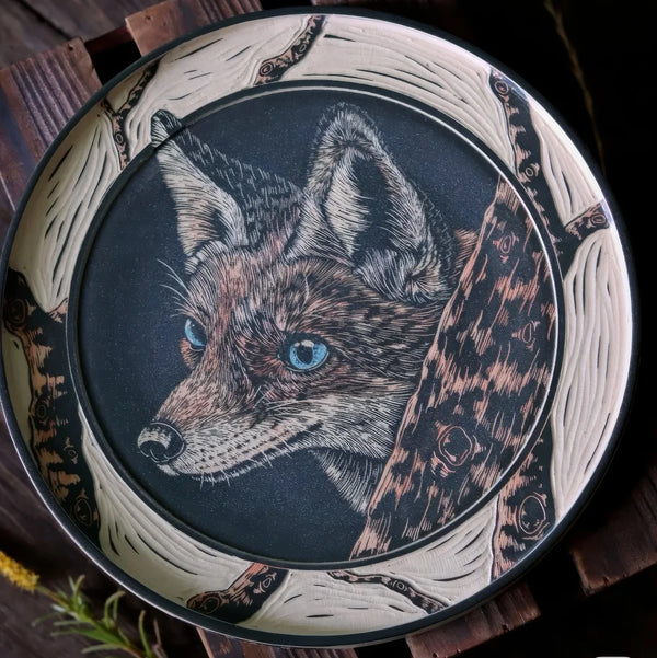 Forest Gaze Fox Plate