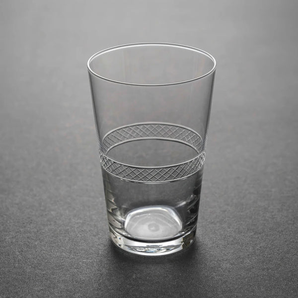 Hand-Cut Lattice Glass Tumbler