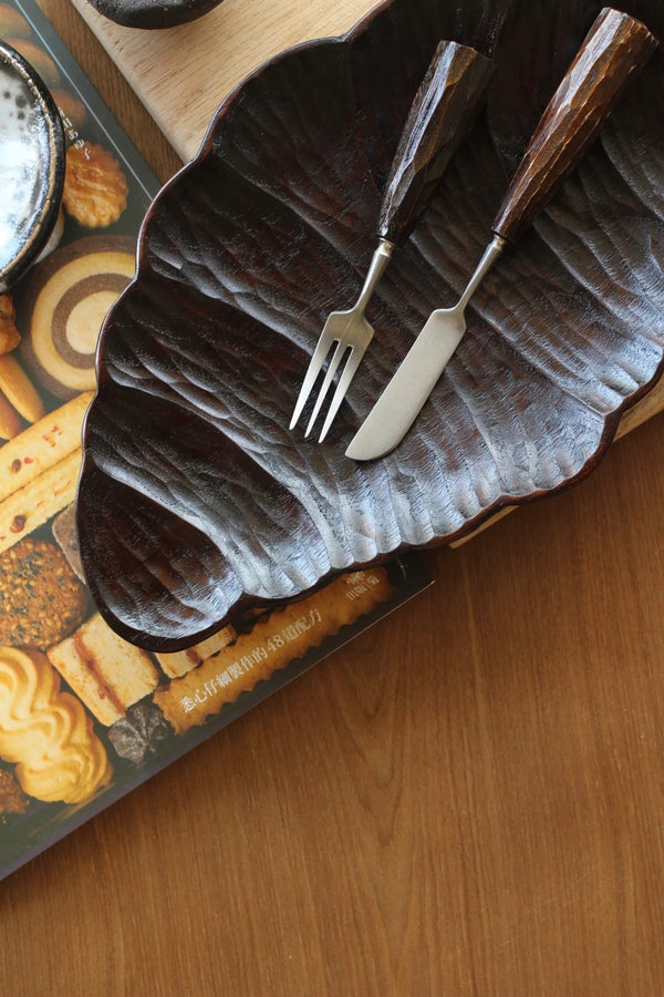 Kawa Croissant Carved Wooden Plate