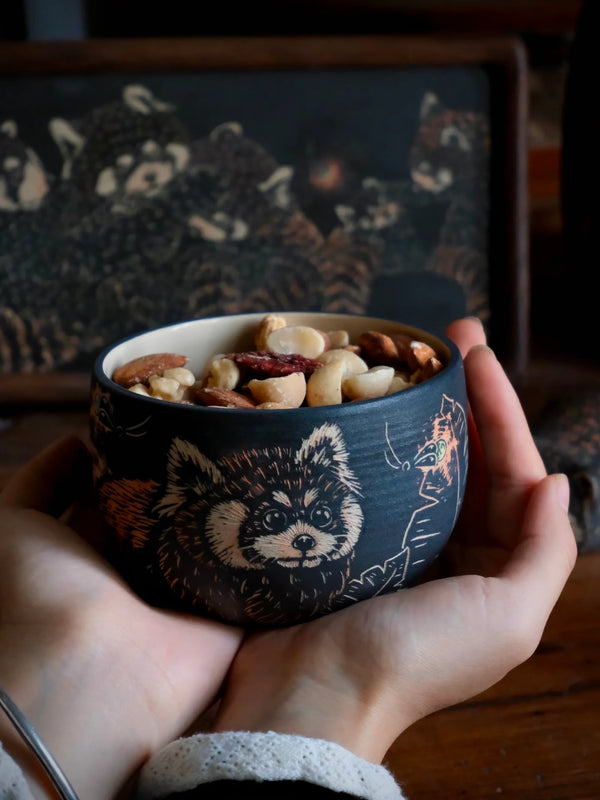 Red Panda Ceramic Bowl