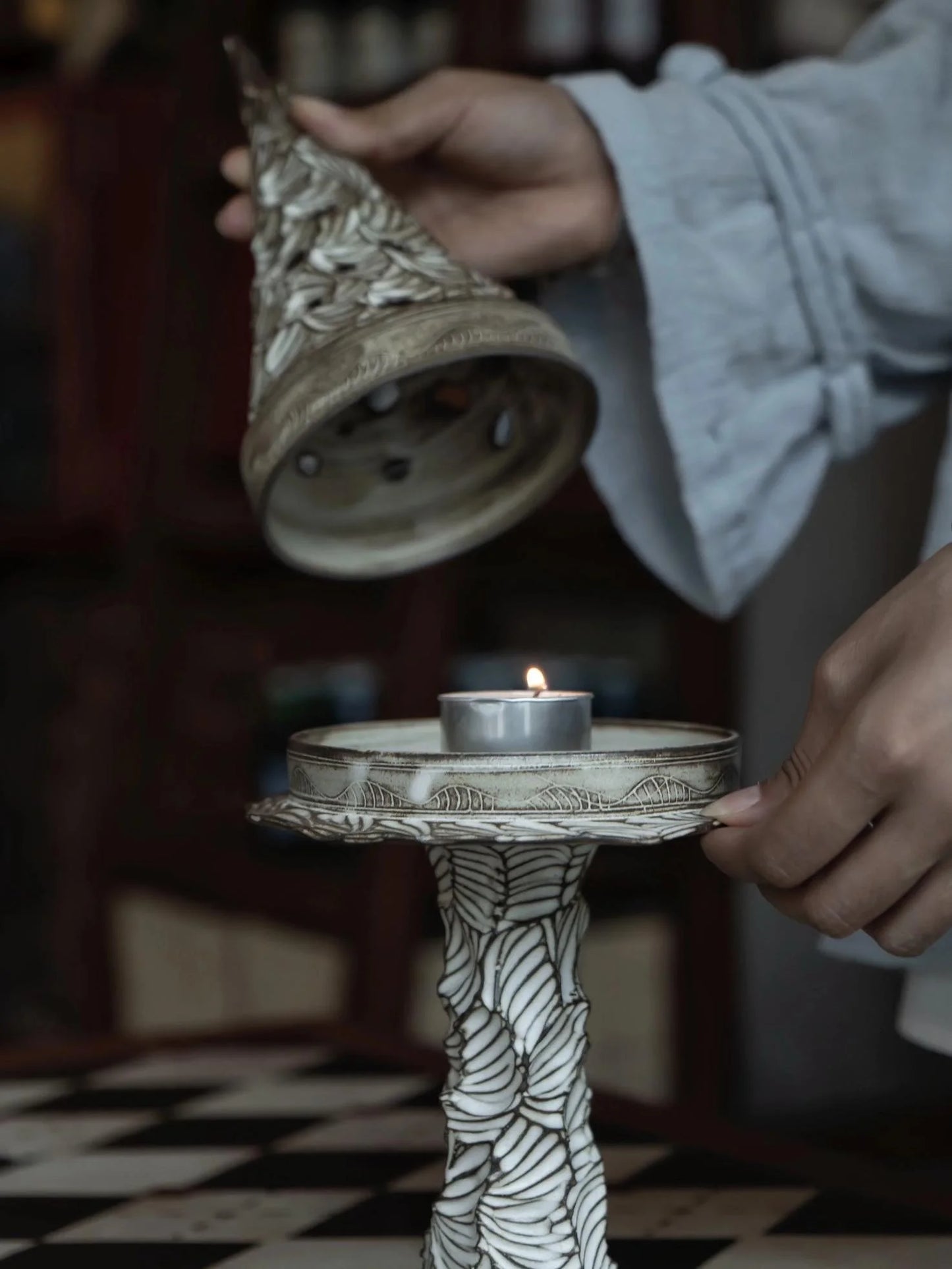 Nanyi Mystic Hand-Carved Ceramic Luminary