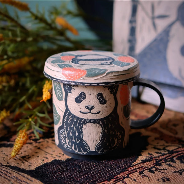 WhaleSong Panda Serenity Lidded Mug