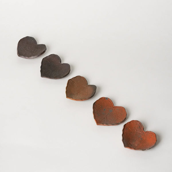 Set of 5 Wood-Fired Heartleaf Dishes
