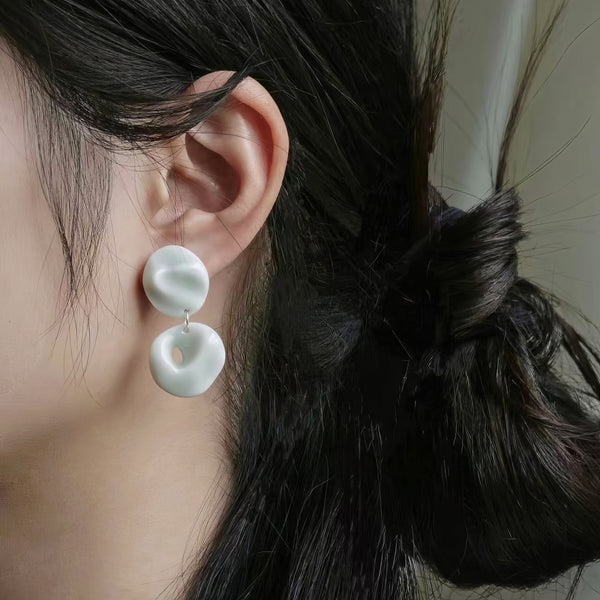 Shadow Celadon Earrings - Wandering Breeze Collection