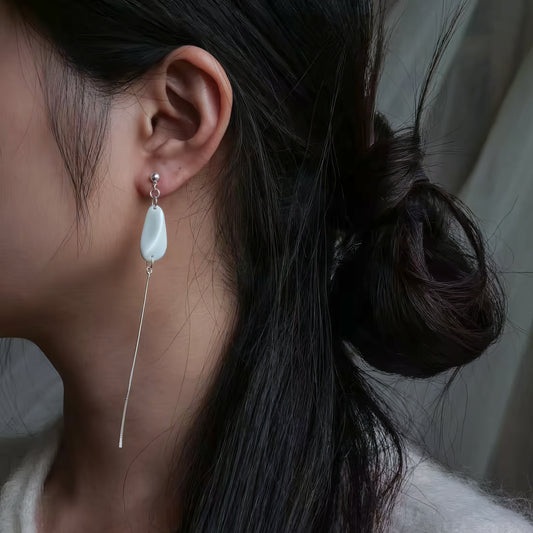 Shadow Celadon Tassel Earrings - Wandering Breeze Collection