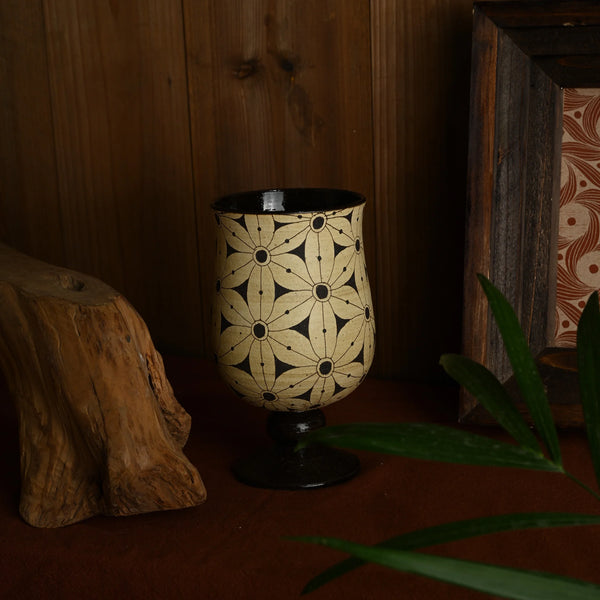 Shadow Floral Tall Goblet