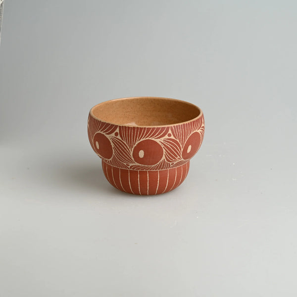 TriFire Earthen Floral Ceramic Cup