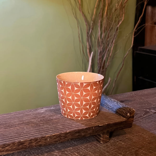 Trifire Floral Lattice Ceramic Cup