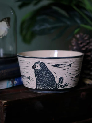 Penguin Carved Bowl