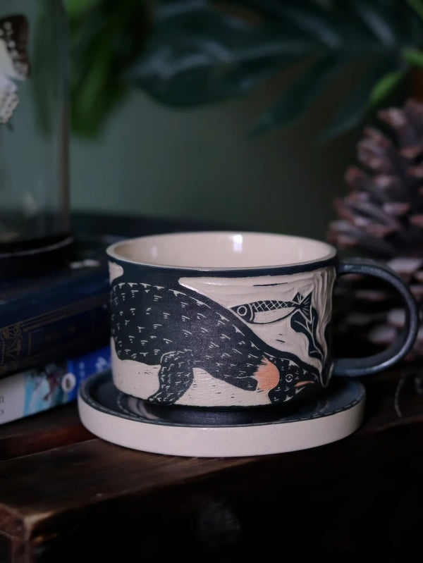Penguin Coffee Cup Set (with Saucer)