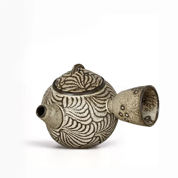 Nanyi Rustic Wave Ceramic Teapot