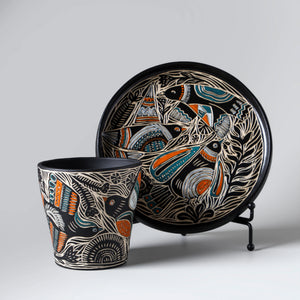 Magpie Grove Tumbler & Plate Set
