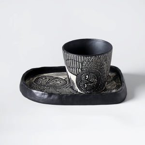 Watchful Owl Tumbler & Tray Set