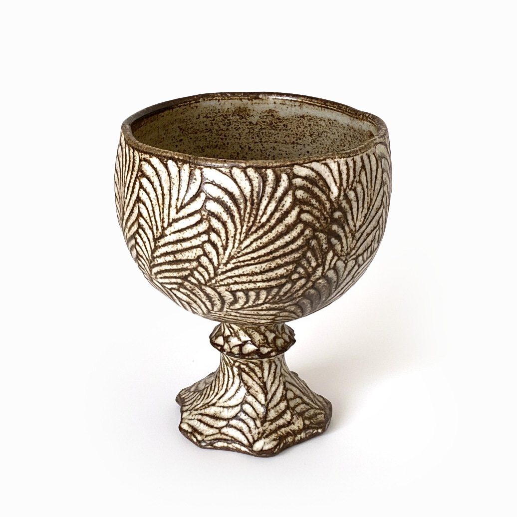 Nanyi Hand-Carved Stemmed Goblet