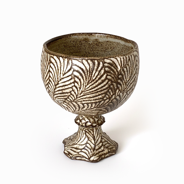 Nanyi Hand-Carved Stemmed Goblet