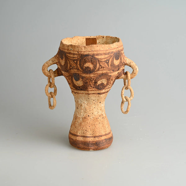 Ancient Fruit Hand-Painted Chain-Handle Chalice