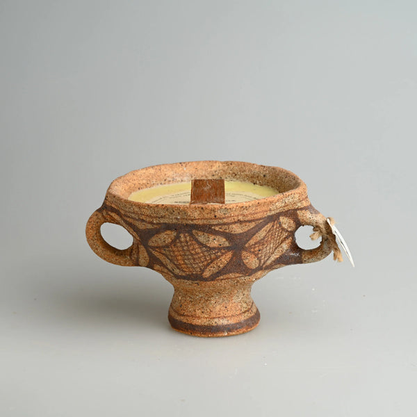 Ancient Fruit Scented Candle Vessel — Low Twin-Handled