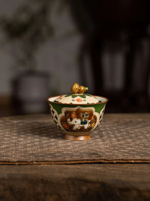 Elephant Story Crystal Glaze Gaiwan
