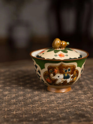 Elephant Story Crystal Glaze Gaiwan
