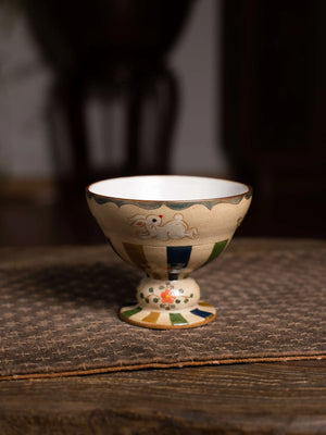 Rabbit Motif Footed Cup