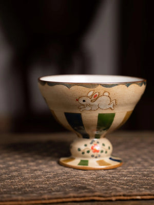 Rabbit Motif Footed Cup