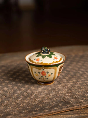 Dolphin Knob Gaiwan with Rabbit Design