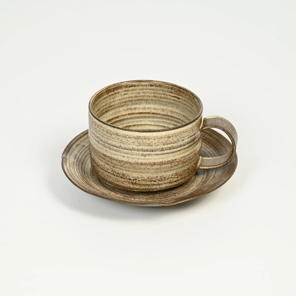 NANYI Gathered Drift Wheel-Pattern Cup & Saucer Set