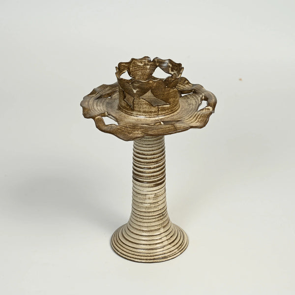 NANYI Gathered Drift Sculptural Pedestal Stand