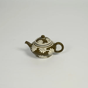 NANYI Sgraffito Bloom Floral Mini Teapot