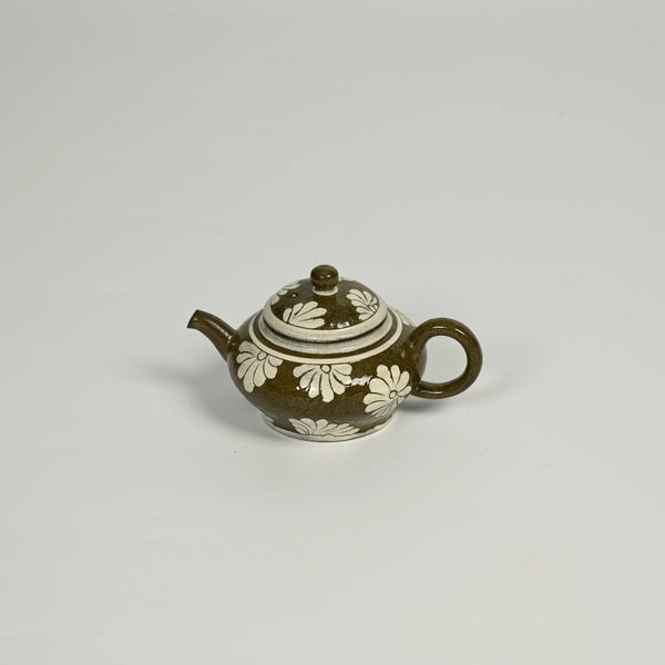 NANYI Sgraffito Bloom Floral Mini Teapot