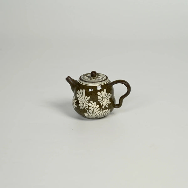 NANYI Sgraffito Bloom Floral Small Teapot