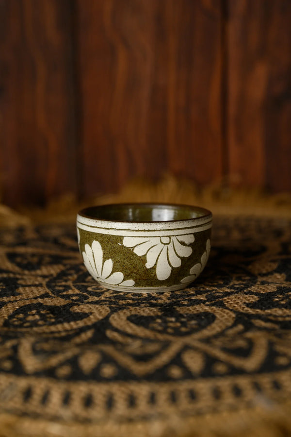 NANYI Sgraffito Bloom Floral Mini Bowl