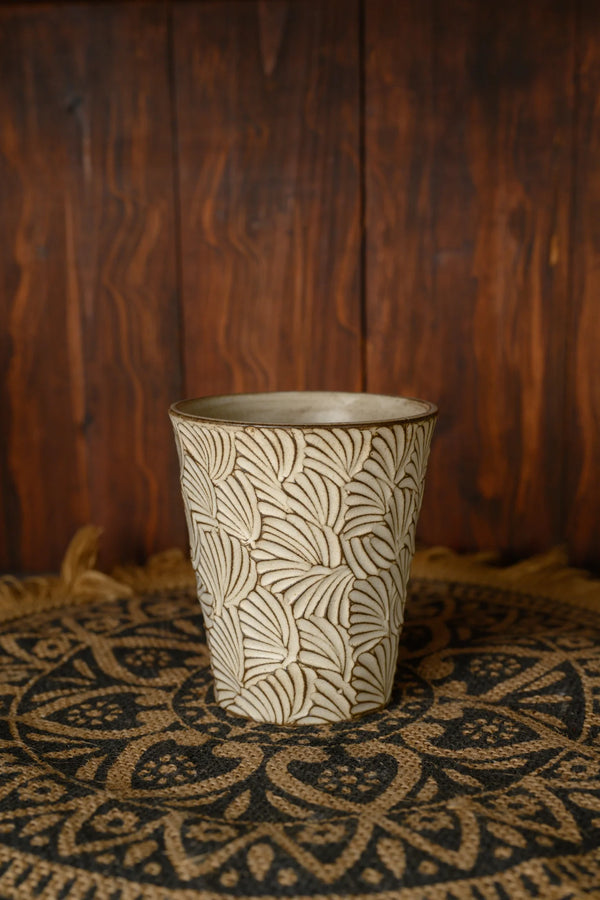 NANYI Gathered Drift Carved Rim-Flow Mug