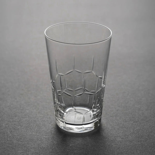 Hand-Cut Hexagonal Glass Tumbler