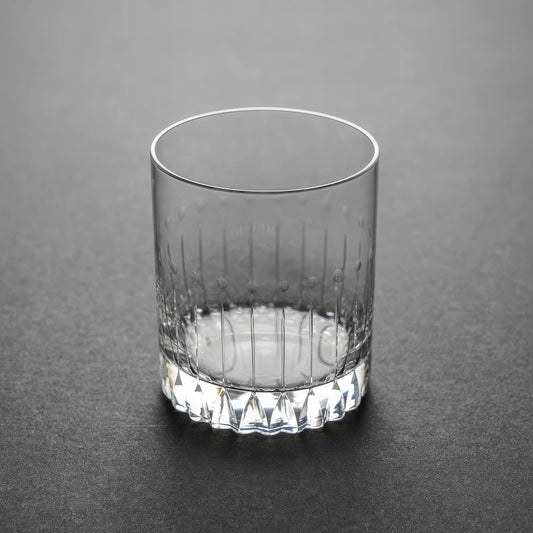 Hand-Cut Rain Dot Glass Tumbler