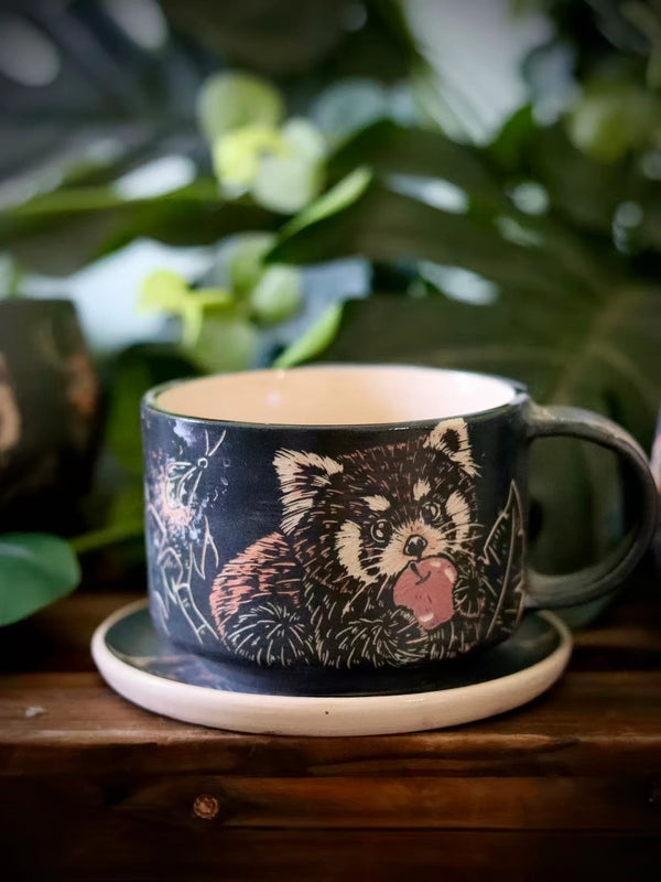 Red Panda Mug & Saucer Set