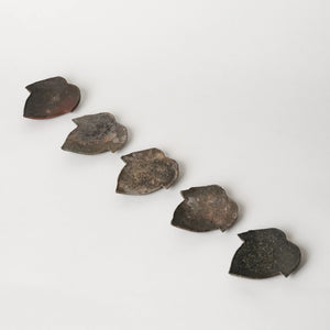 Set of 5 Wood-Fired Maple Leaf Dishes