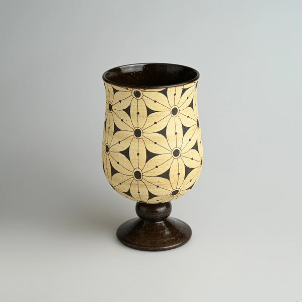 Shadow Floral Tall Goblet