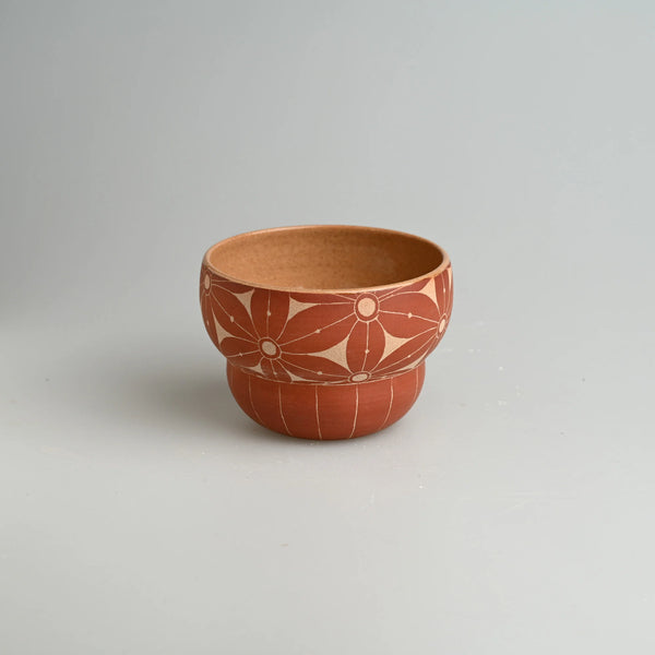 TriFire Earthen Floral Ceramic Cup