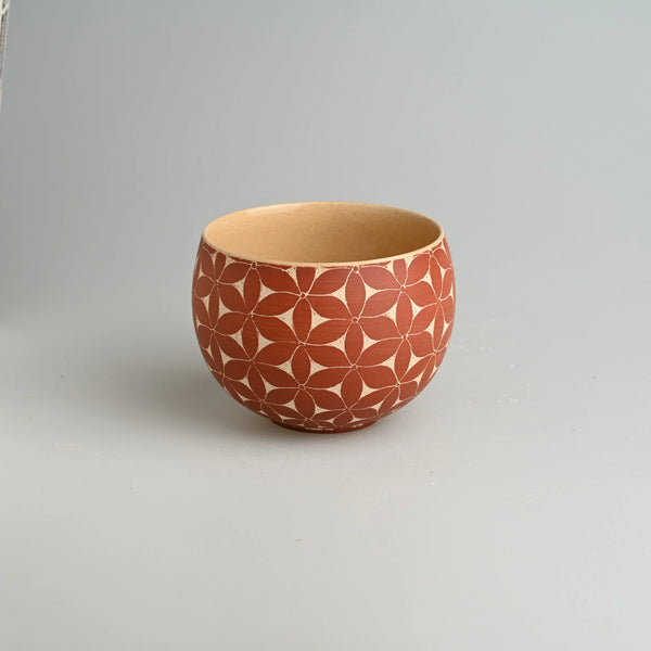 TriFire Earthen Floral Ceramic Cup