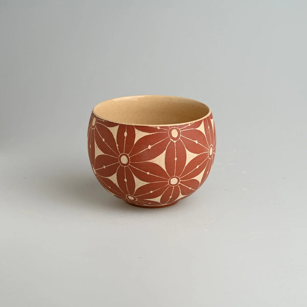 TriFire Earthen Floral Ceramic Cup