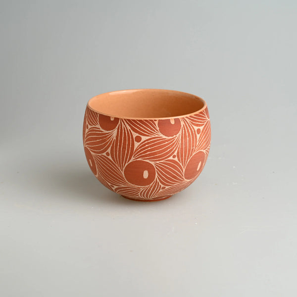 TriFire Earthen Floral Ceramic Cup
