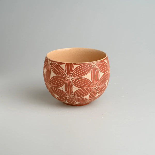 TriFire Earthen Floral Ceramic Cup