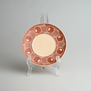 TriFire Earthen Floral Ceramic Plate