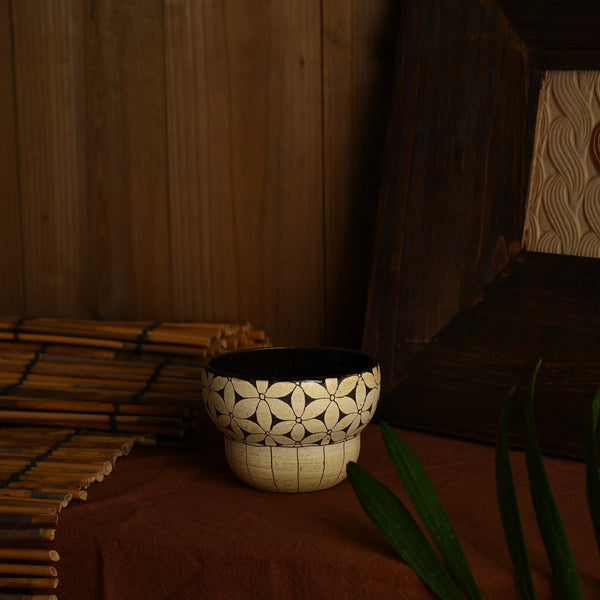 TriFire Shadow Floral Ceramic Cup