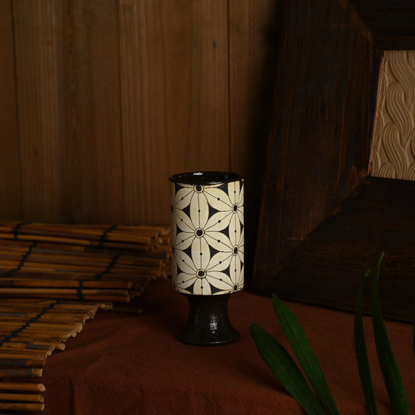 TriFire Shadow Floral Ceramic Goblet