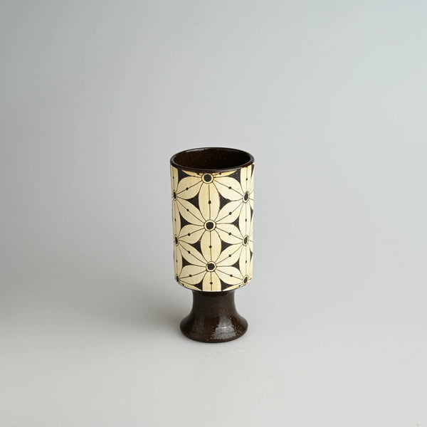 TriFire Shadow Floral Ceramic Goblet